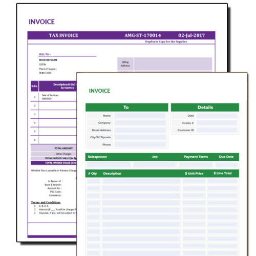 Invoice books