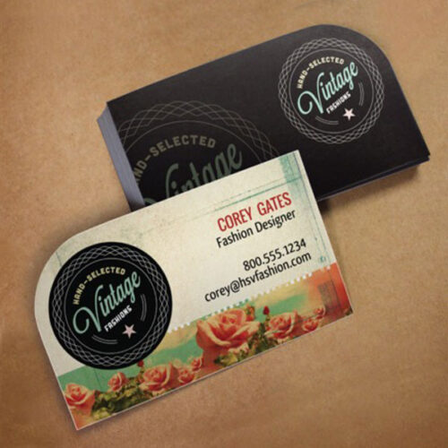 Single Rounded Corner Business Cards